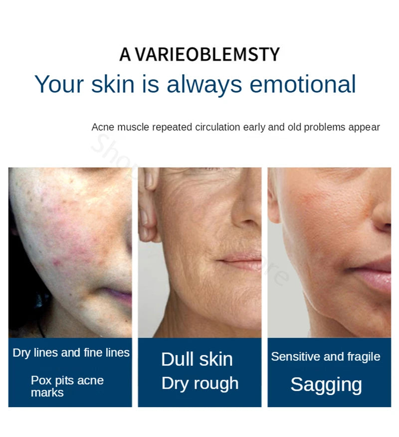 Facial Repair Lyophilized Powder Set Shrink Pore Moisturizing Anti-Wrinkle Anti Aging Whiten Peptide Nicotinamide Brighten Serum