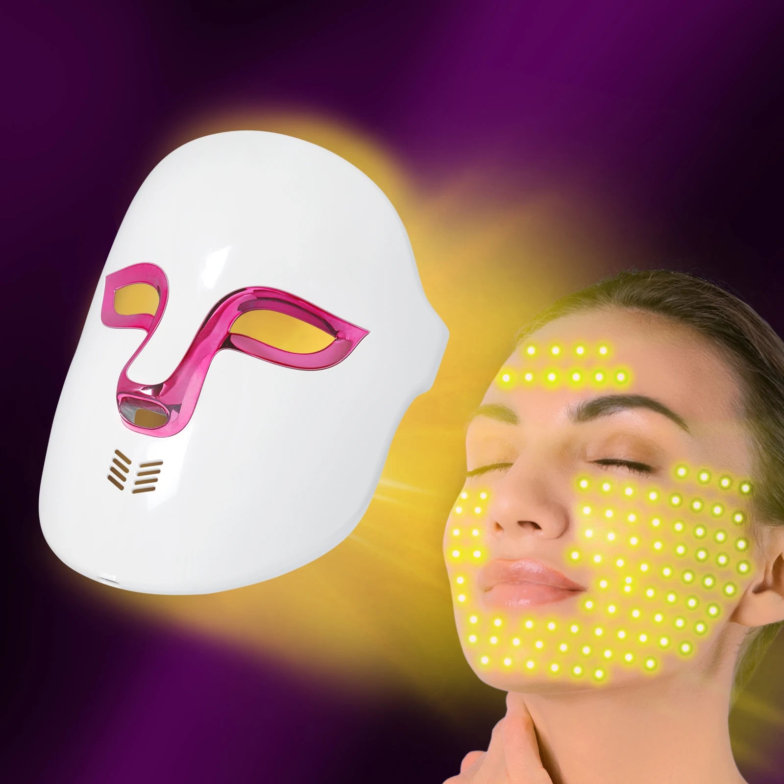 USB Standing Face Therapy Red Light Facial Mask Household Infrared Skin Whitening Wrinkle Remover for Acne Treatment Led Mask