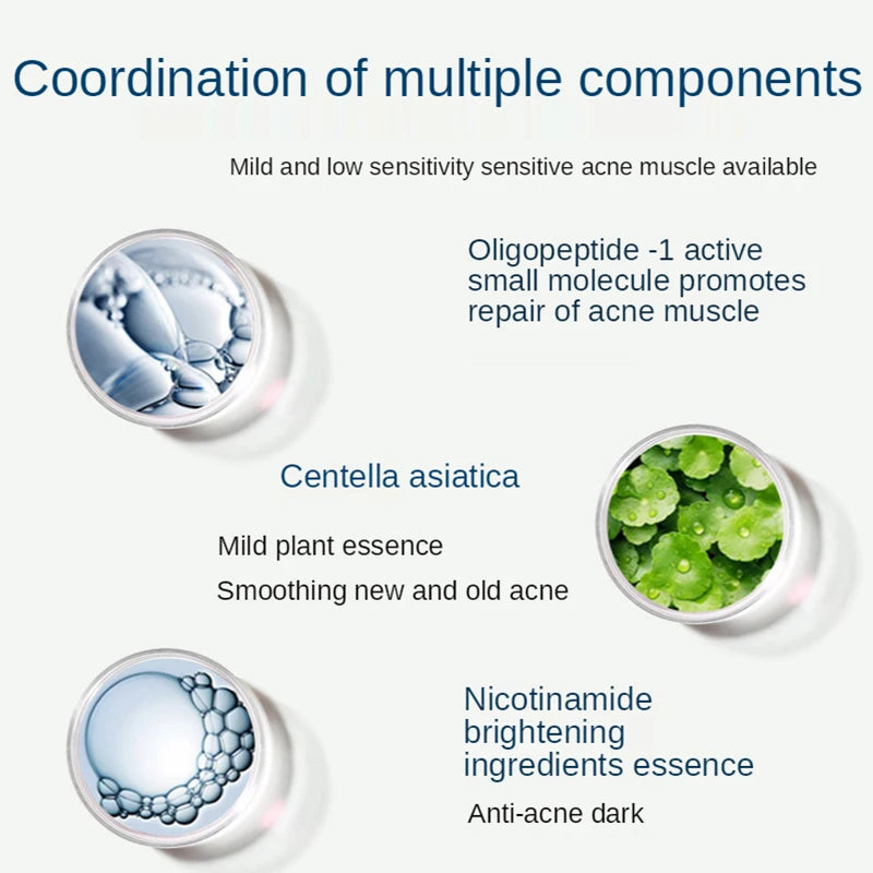 Facial Repair Lyophilized Powder Set Shrink Pore Moisturizing Anti-Wrinkle Anti Aging Whiten Peptide Nicotinamide Brighten Serum