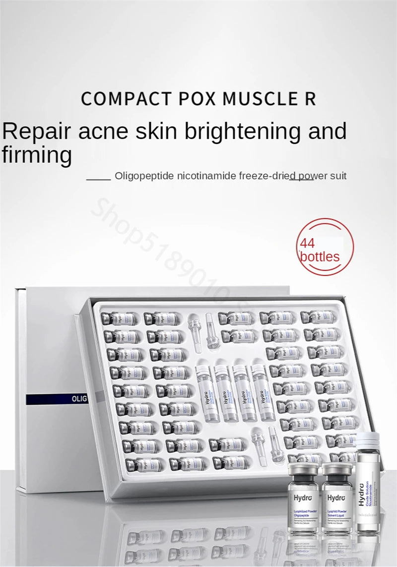 Facial Repair Lyophilized Powder Set Shrink Pore Moisturizing Anti-Wrinkle Anti Aging Whiten Peptide Nicotinamide Brighten Serum