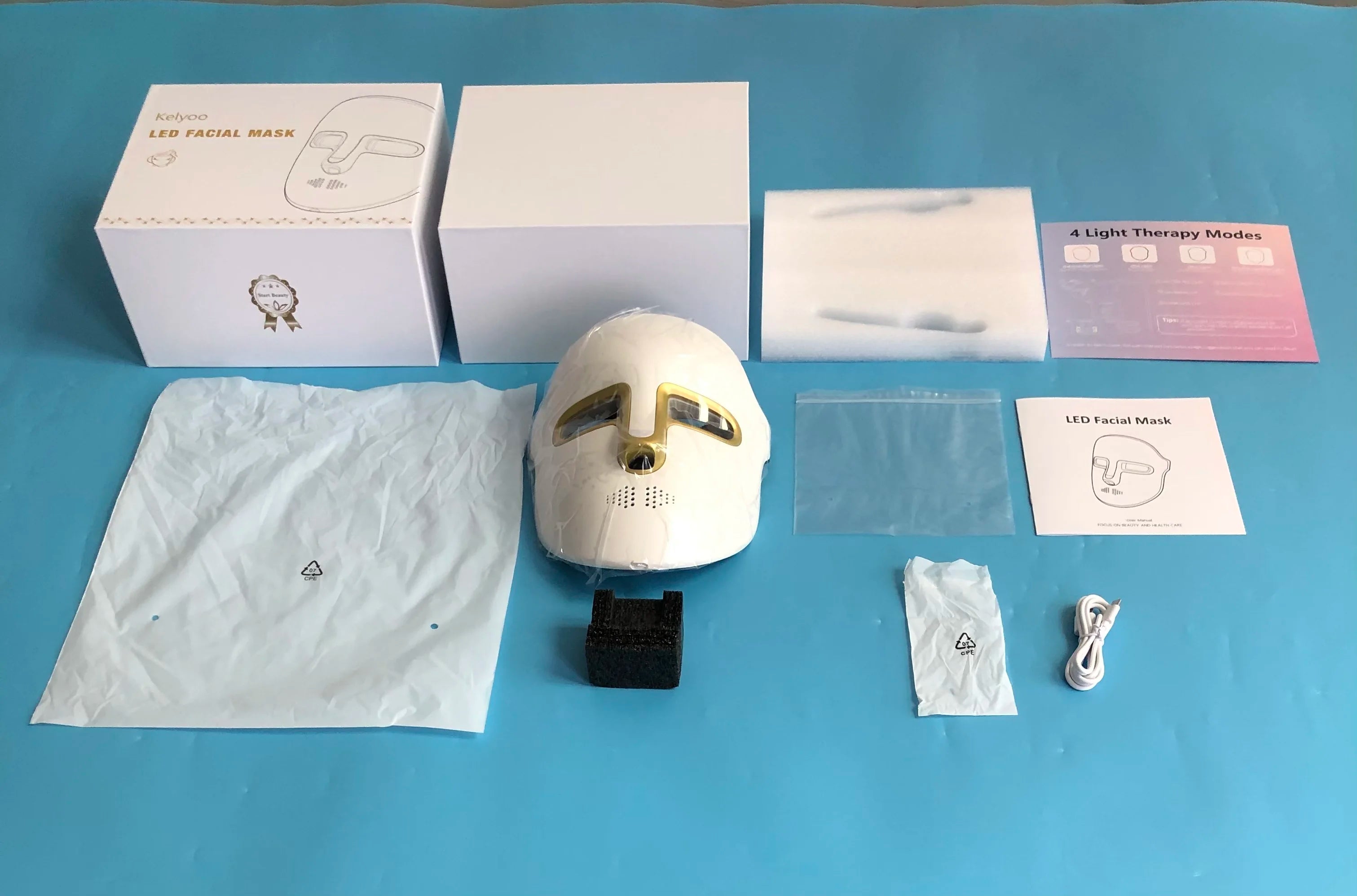 Wireless LED Light Therapy Facial Mask for Skin Rejuvenation Professional LED Light Therapy Mask for Home & Salon Use