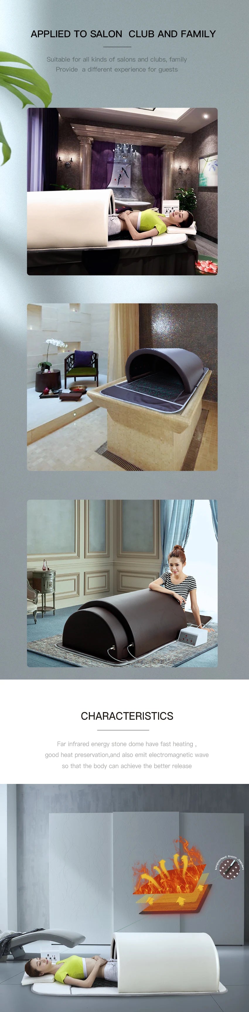 far infrared body slimming sauna bed tourmaline therapy heated detox sauna bed