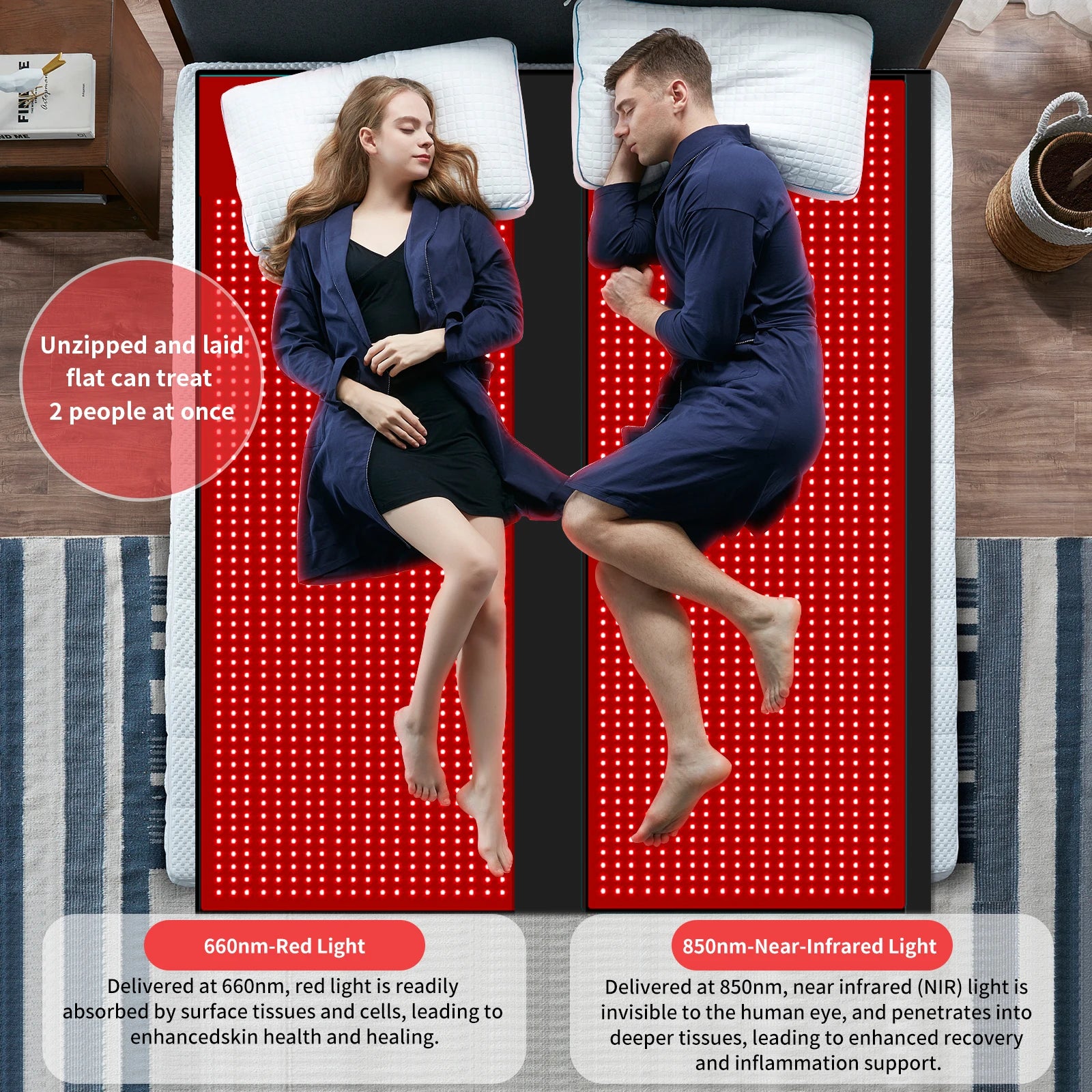 Red Light Therapy Sleep Bag - Full Body Infrared Wellness Blanket