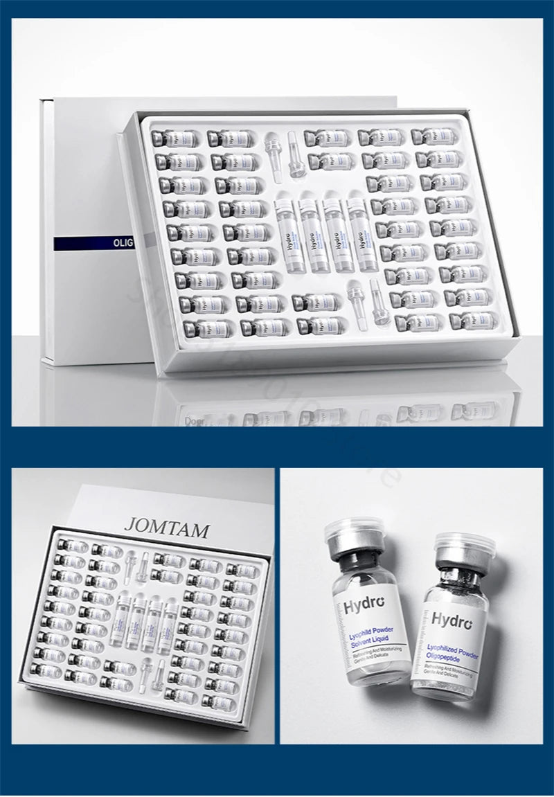 Facial Repair Lyophilized Powder Set Shrink Pore Moisturizing Anti-Wrinkle Anti Aging Whiten Peptide Nicotinamide Brighten Serum