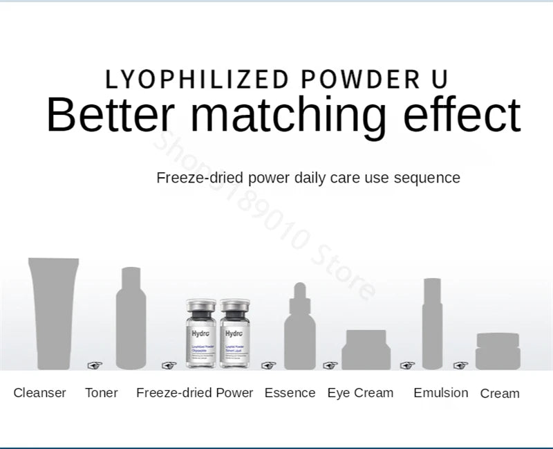 Facial Repair Lyophilized Powder Set Shrink Pore Moisturizing Anti-Wrinkle Anti Aging Whiten Peptide Nicotinamide Brighten Serum