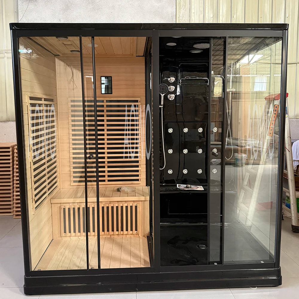 Customization.Dry Steam Indoor Steam Infrared Sauna Outdoor Home Sauna Dry Spa Rooms Hammam Shower Steam Cabin Infrared Sauna Ou