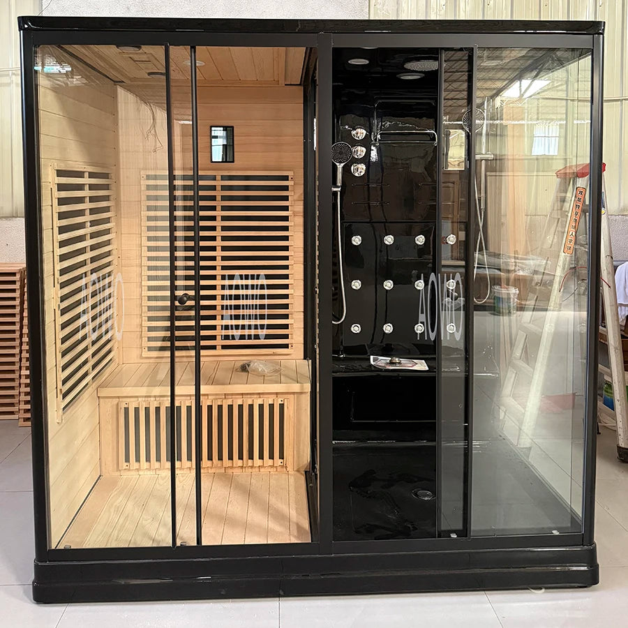 Customization.Dry Steam Indoor Steam Infrared Sauna Outdoor Home Sauna Dry Spa Rooms Hammam Shower Steam Cabin Infrared Sauna Ou