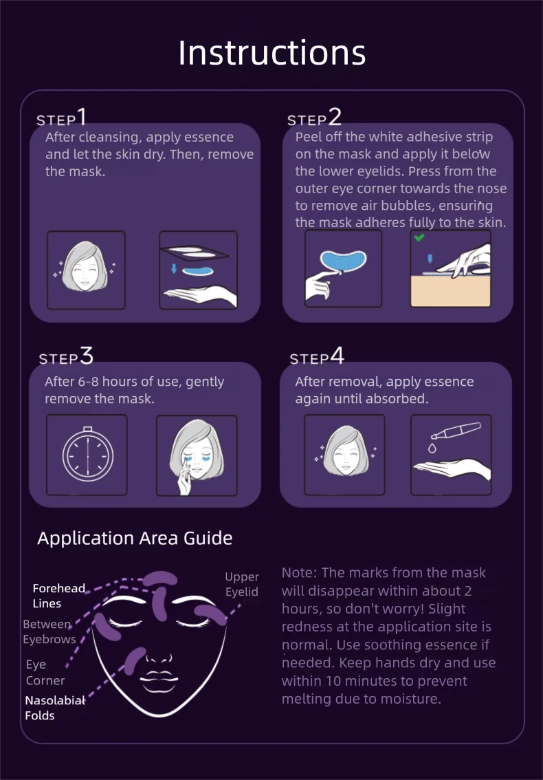 CASMA Microneedle Essence Care Set - Eye Brightening & Wrinkle Freezing Patches,Dark Circles,Fine Lines, Puffiness & Anti-Aging