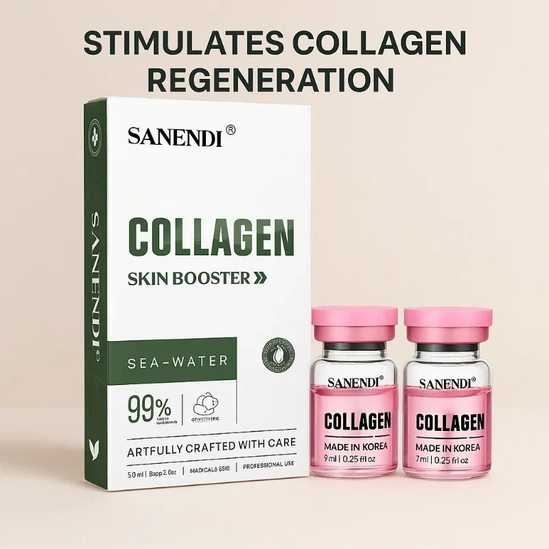 Sanendi Korean Collagen Facial Powder Essence With Hydrating Moisturizer For Plump Glass Skin Effect