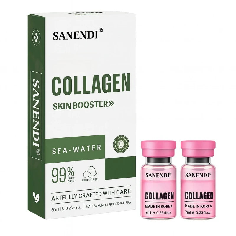Sanendi Korean Collagen Facial Powder Essence With Hydrating Moisturizer For Plump Glass Skin Effect