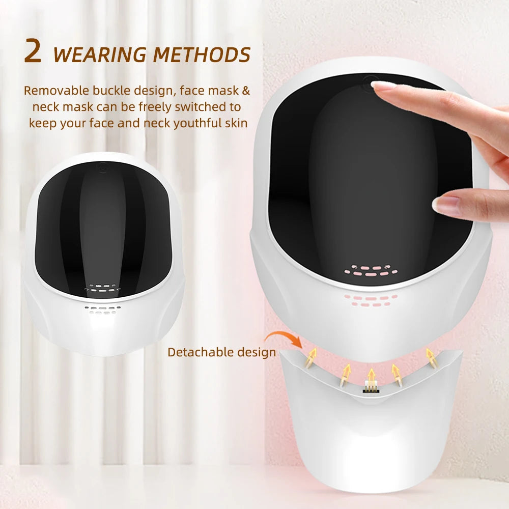 7 Colors LED Face Neck Mask Rechargeable LED Photon Beauty Mask Machine Facial Lifting Skin Care Tool