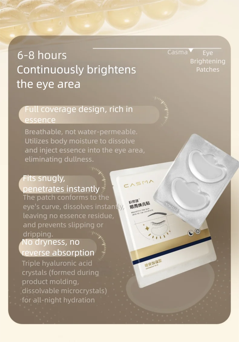 CASMA Microneedle Essence Care Set - Eye Brightening & Wrinkle Freezing Patches,Dark Circles,Fine Lines, Puffiness & Anti-Aging