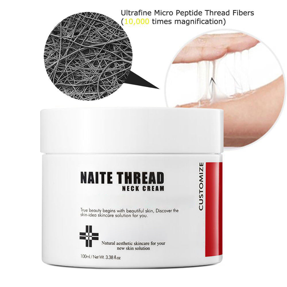 Korean Cosmetics 100ml Naite Thread Neck Cream 5% Adenosine Solution Hydrolyzed Collagen Peptides Facial Neck Falten Skin Cream