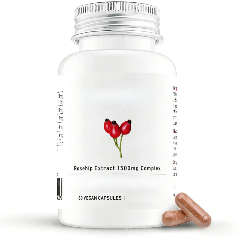 Rosehip Whitening Capsules Extract 1500mg with Marine Collagen Supports Skin Health Elasticity Daily Health Supplements