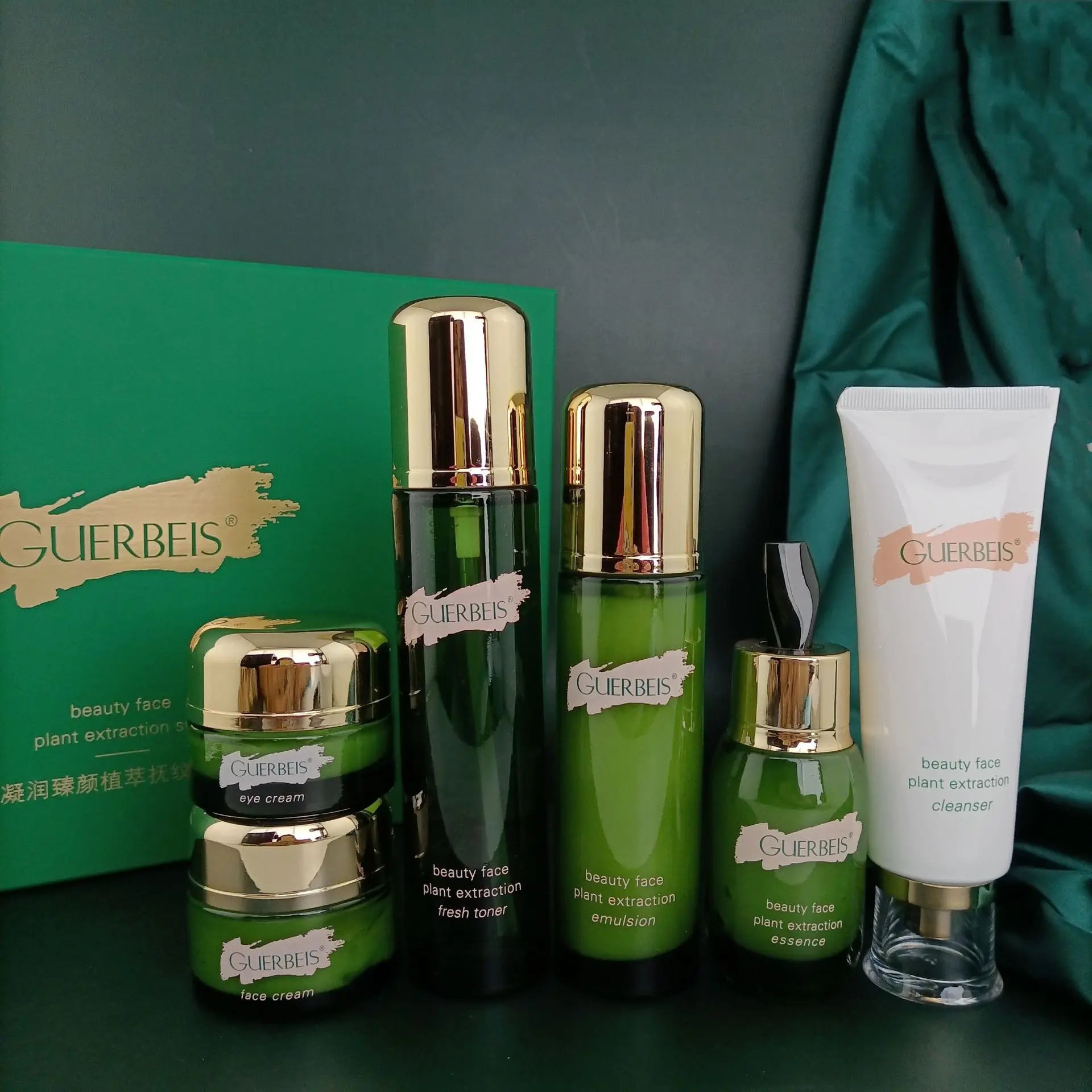 Plant Extract Anti-wrinkle Face Skin Care Set Cleaning Oil Control Toner Firming Serum Moisturizing Facial Cream Beauty Products