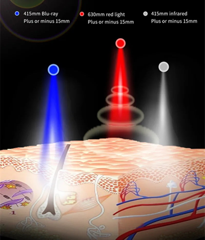 Led phototherapy facial skincare and beauty 7-color mask facial care anti-aging