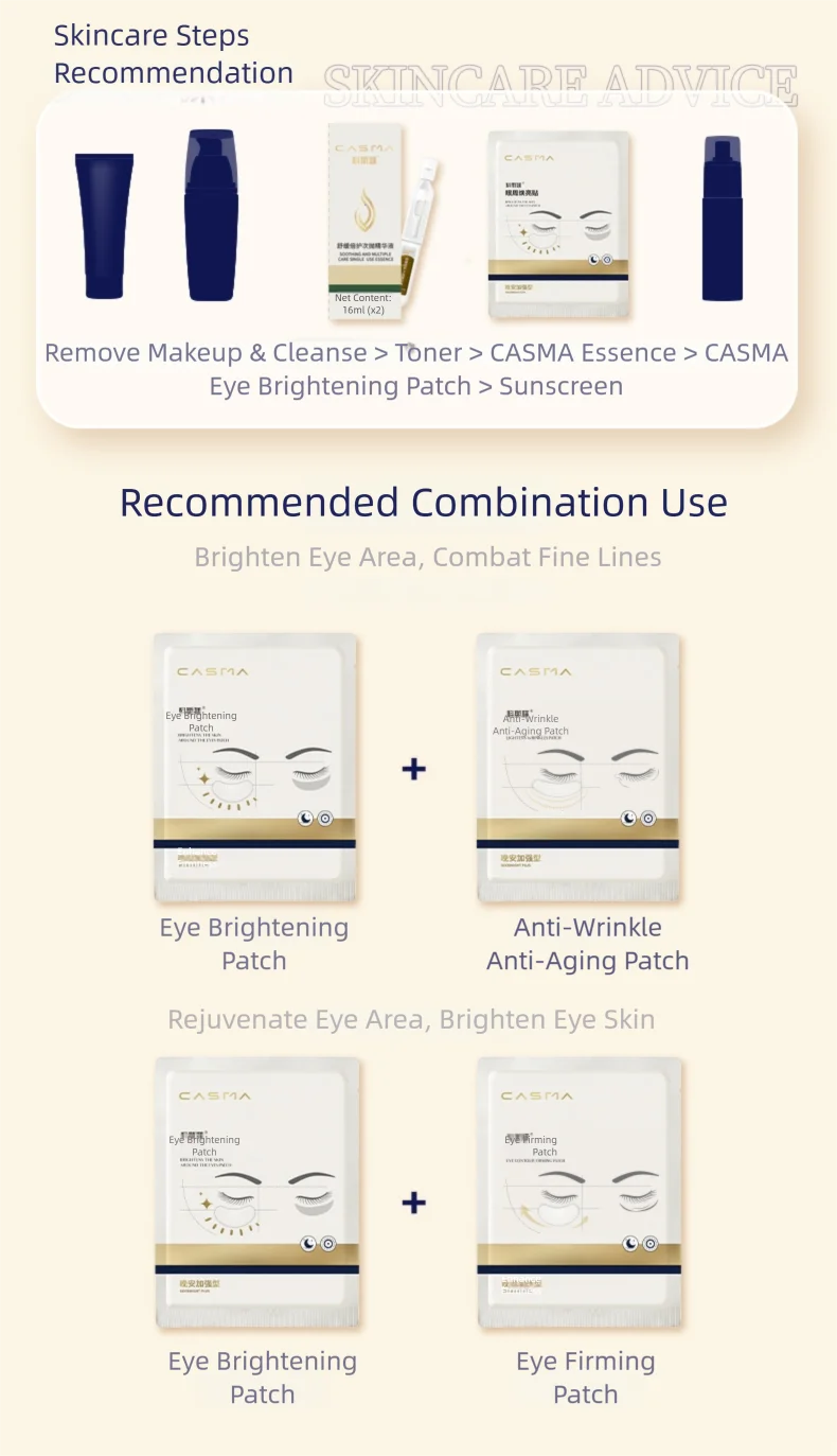 CASMA Microneedle Essence Care Set - Eye Brightening & Wrinkle Freezing Patches,Dark Circles,Fine Lines, Puffiness & Anti-Aging