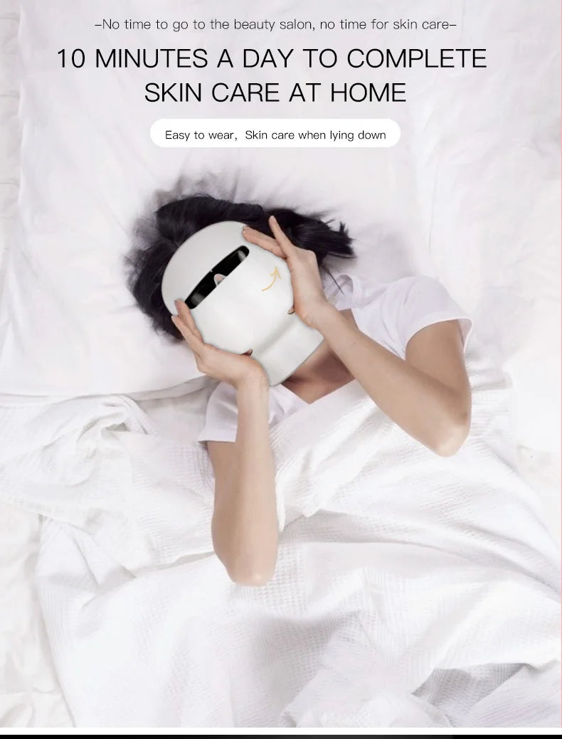 Led phototherapy facial skincare and beauty 7-color mask facial care anti-aging