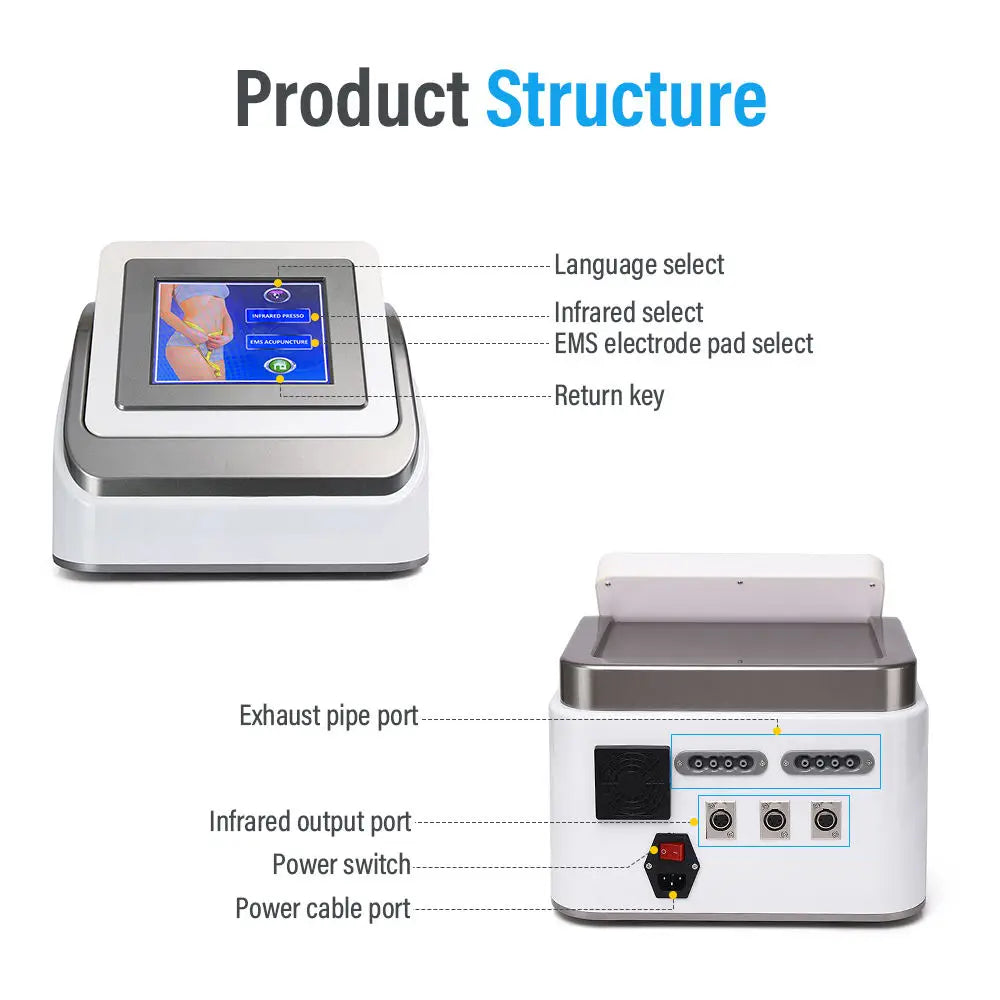 3 in 1 Lymphatic Drainage Machine Far infrared EMS Air Pressure Pressotherapy Body Massage Sauna Blanket