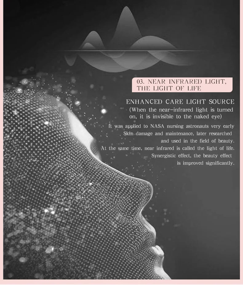 Led phototherapy facial skincare and beauty 7-color mask facial care anti-aging