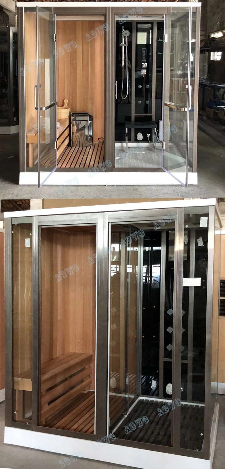 Customization.Dry Steam Indoor Steam Infrared Sauna Outdoor Home Sauna Dry Spa Rooms Hammam Shower Steam Cabin Infrared Sauna Ou