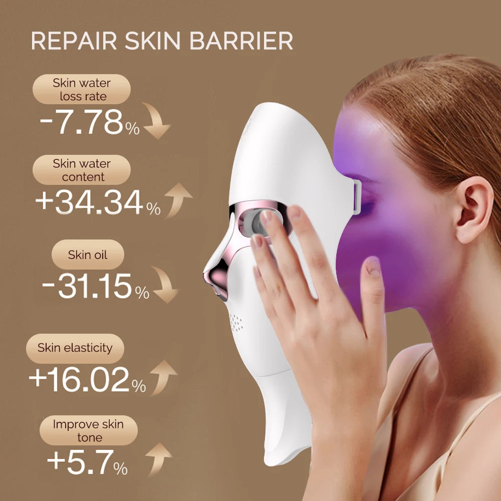 7 Colors LED Face Neck Mask Rechargeable LED Photon Beauty Mask Machine Facial Lifting Skin Care Tool