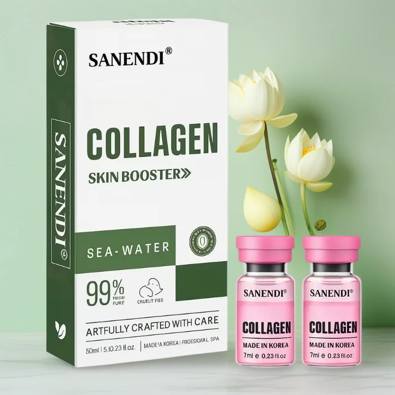Sanendi Korean Collagen Facial Powder Essence With Hydrating Moisturizer For Plump Glass Skin Effect