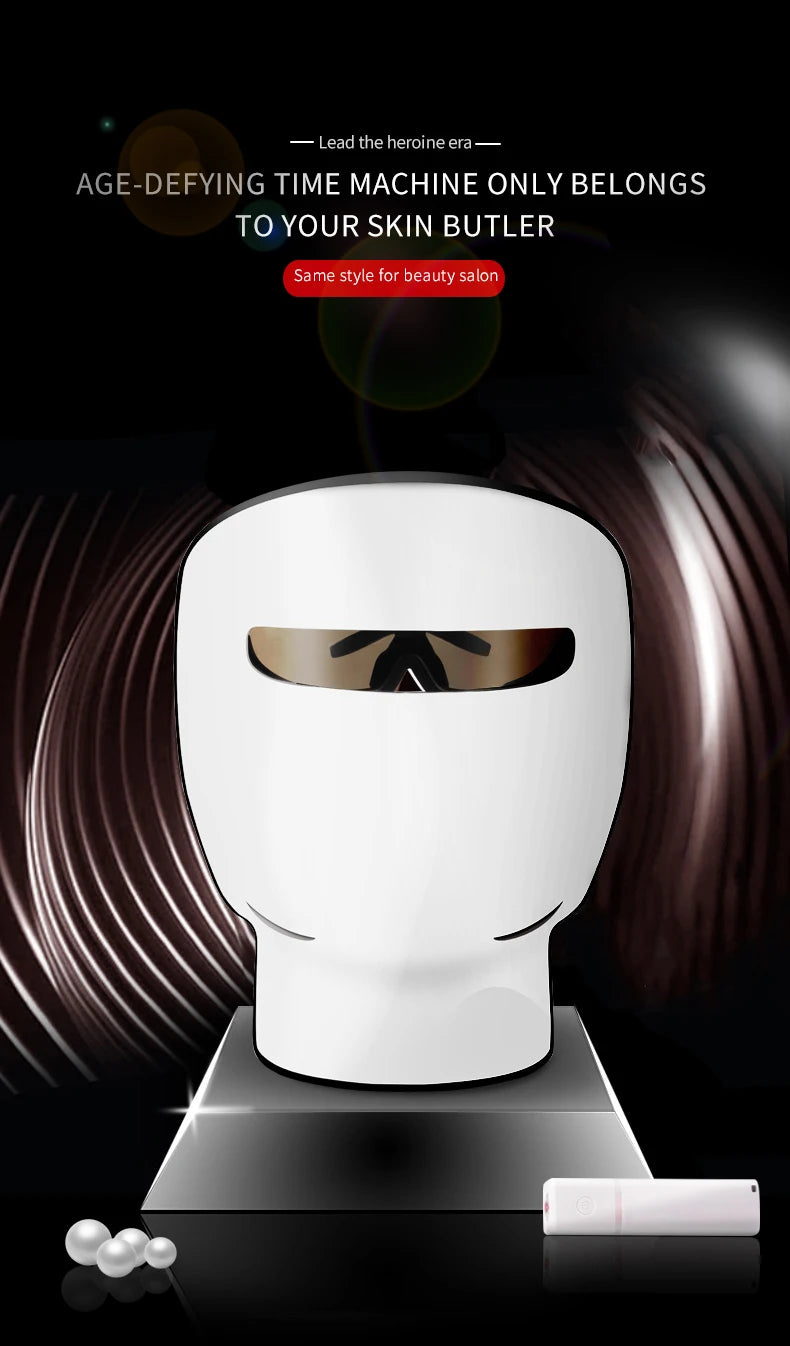 Led phototherapy facial skincare and beauty 7-color mask facial care anti-aging