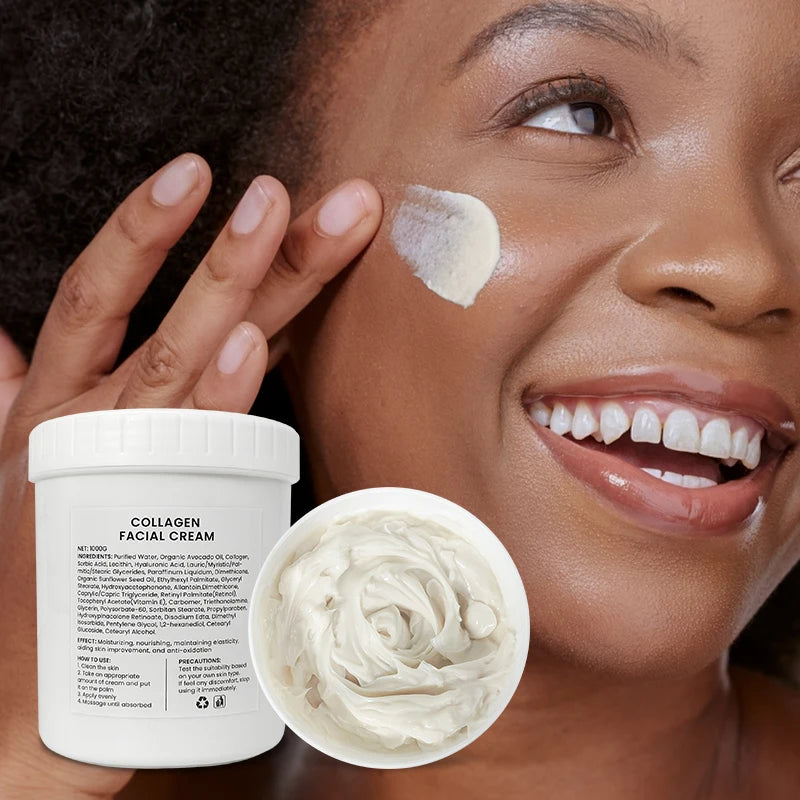 1kg Large Jar Of Collagen Cream Body Lotion Face Moisturizer Vitamin E Skincare Moisturizing Collagen Lotion Factory Wholesale