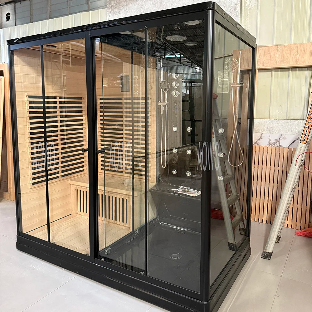 Customization.Dry Steam Indoor Steam Infrared Sauna Outdoor Home Sauna Dry Spa Rooms Hammam Shower Steam Cabin Infrared Sauna Ou